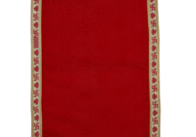 Red Velvet Plain Aasan size 16*36 inch