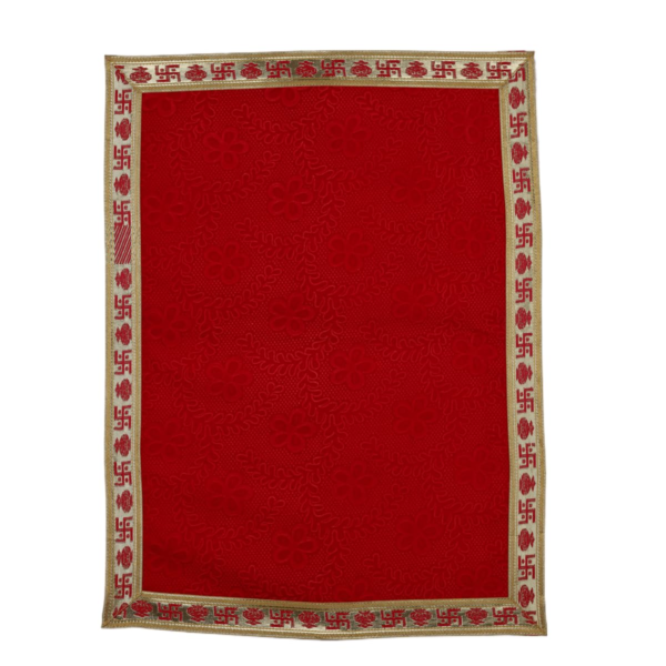 Red Velvet Plain Aasan size 18*38 inch