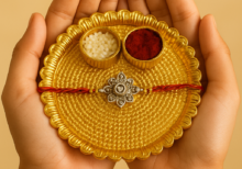 Golden Pooja Thali