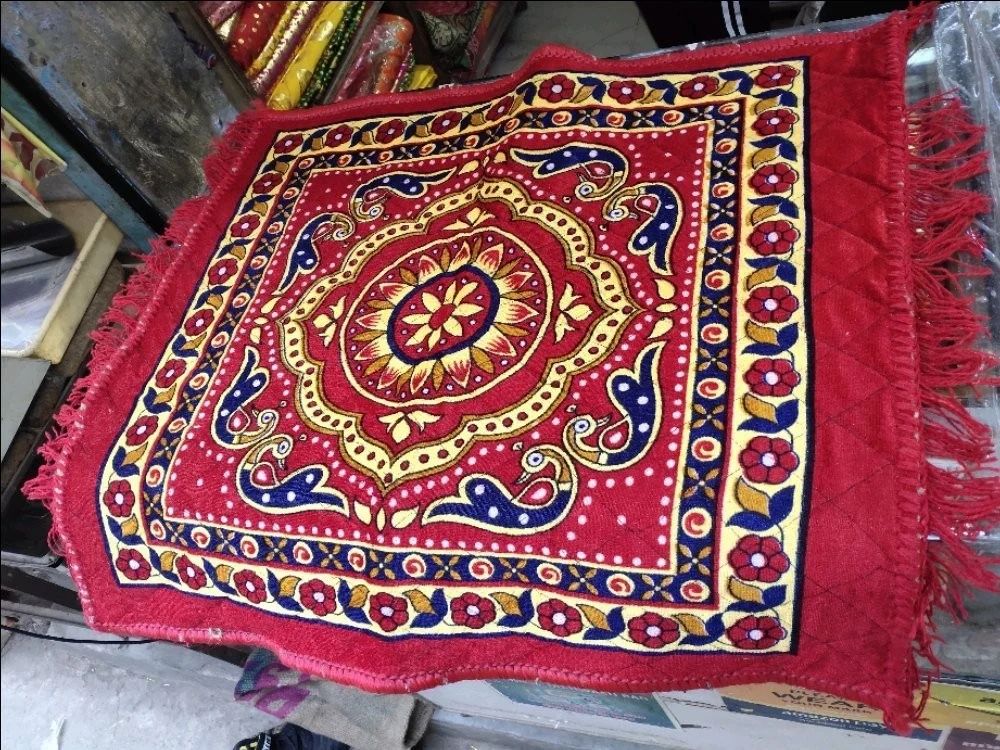 Red Velvet Pooja Aasan for Daily Pooja & Meditation