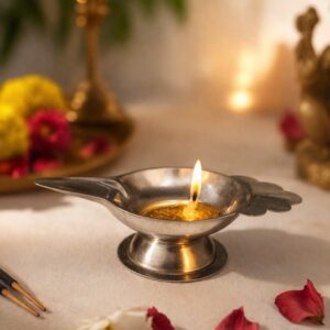 Silver Pooja Diya
