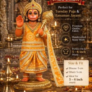 Hanuman Ji Dress for Murti – Designer Vastra Set