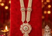 Traditional Gold Plated Long Necklace Set