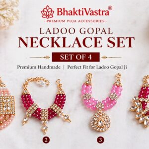 Ladoo Gopal Necklace Set (Main Keyphrase) Laddu Gopal Jewellery Set Ladoo Gopal Mala Set Krishna Idol Necklace Set Ladoo Gopal Accessories