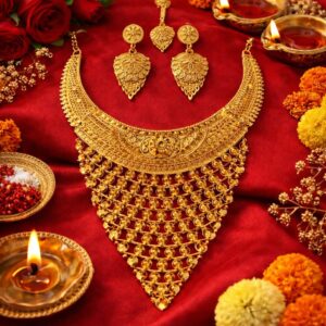 Traditional Gold Plated mata rani Necklace Set