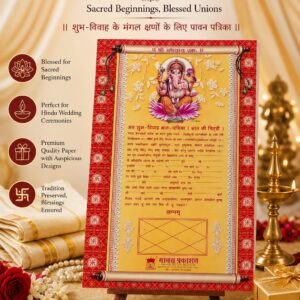 Vivah Patra Lagna Patrika – Traditional Hindu Wedding Invitation Sheet