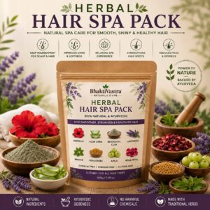 Herbal Hair Spa Pack with Ayurvedic ingredients for smooth shiny healthy hair