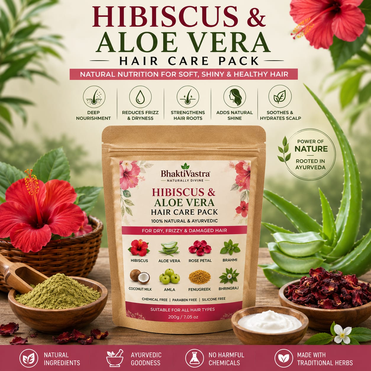 Hibiscus & Aloe Vera Hair Care Pack